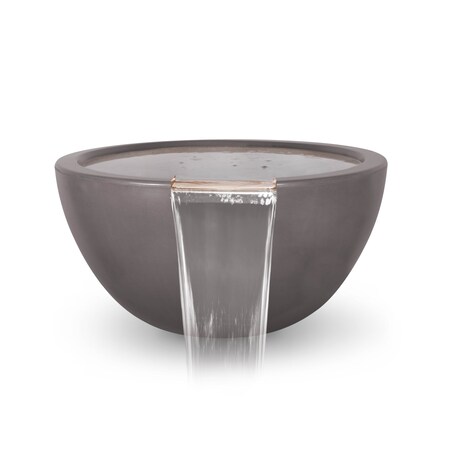 The Outdoor Plus 38 Round Luna Water Bowl - GFRC Concrete - Chestnut - OPT-LUNWO38-CST